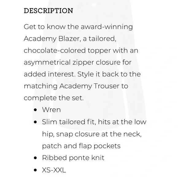 CAbi Academy Utility Blazer with Asymmetrical Zipper - Picture 5 of 8